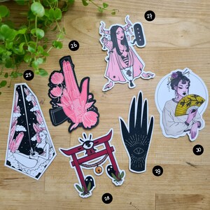 STICKER PACK Pick & Mix Matte Vinyl Stickers, Fantasy Art, Sticker Bomb, Illustrated Die Cut Stickers, Sketchbook Planner Decoration image 6