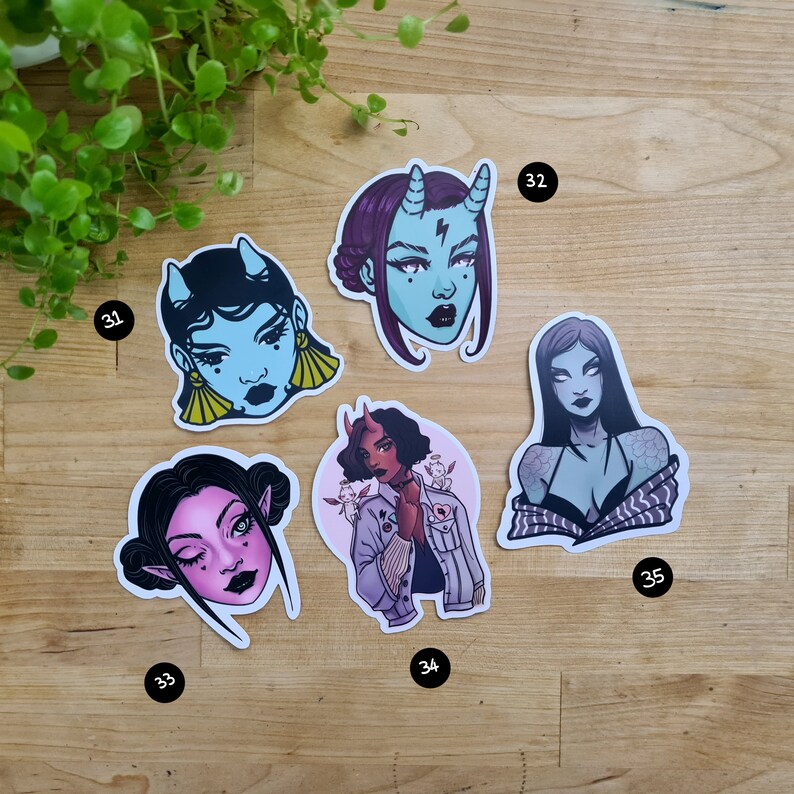 STICKER PACK Pick & Mix Matte Vinyl Stickers, Fantasy Art, Sticker Bomb, Illustrated Die Cut Stickers, Sketchbook Planner Decoration image 7