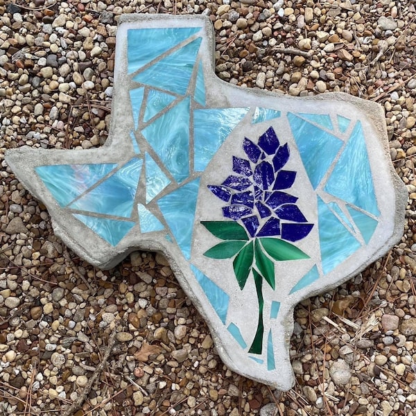 Texas Longhorn Cement Stepping Stone Patio Yard