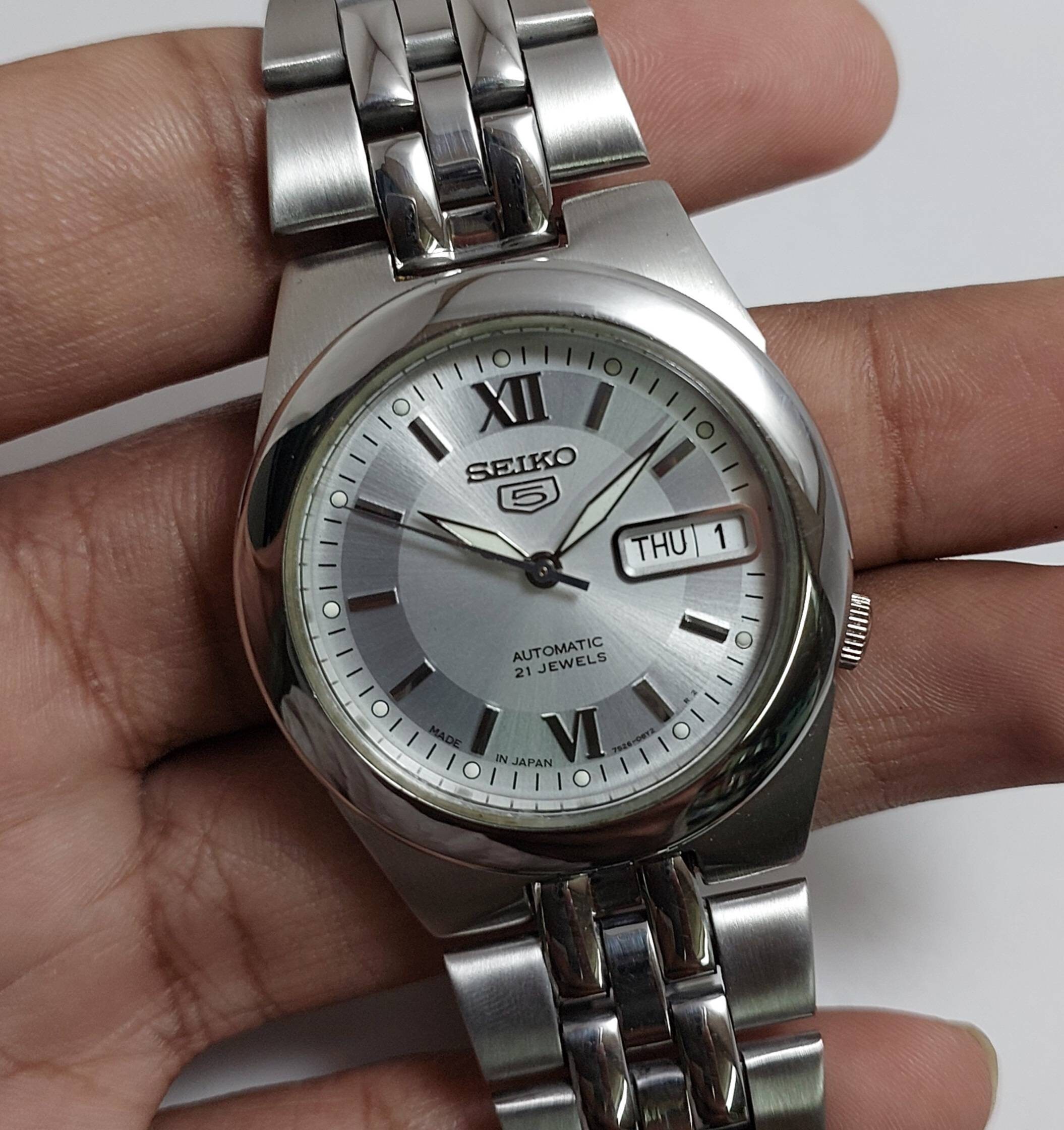 Extremely Rare Seiko 5 Automatic Watch Beautiful Silver Dial - Etsy