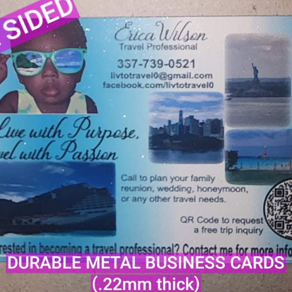 Durable Double-sided Aluminum Metal Business cards