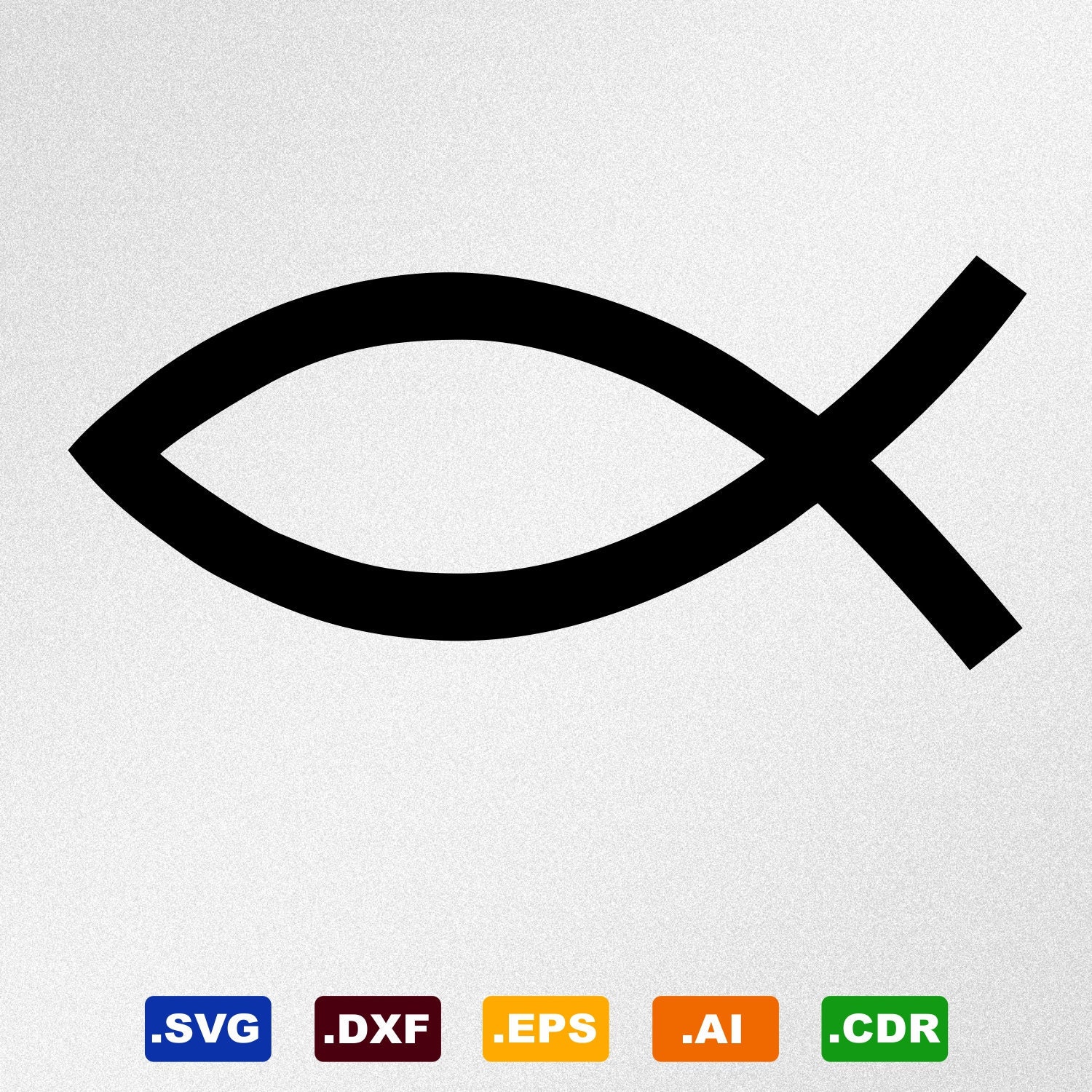Download Fish Christian Symbol Svg Dxf Eps Ai Cdr Vector Files for | Etsy