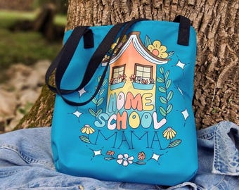 Sac fourre-tout pour maman pour l'école à la maison : cadeau rétro coloré pour l'école à la maison