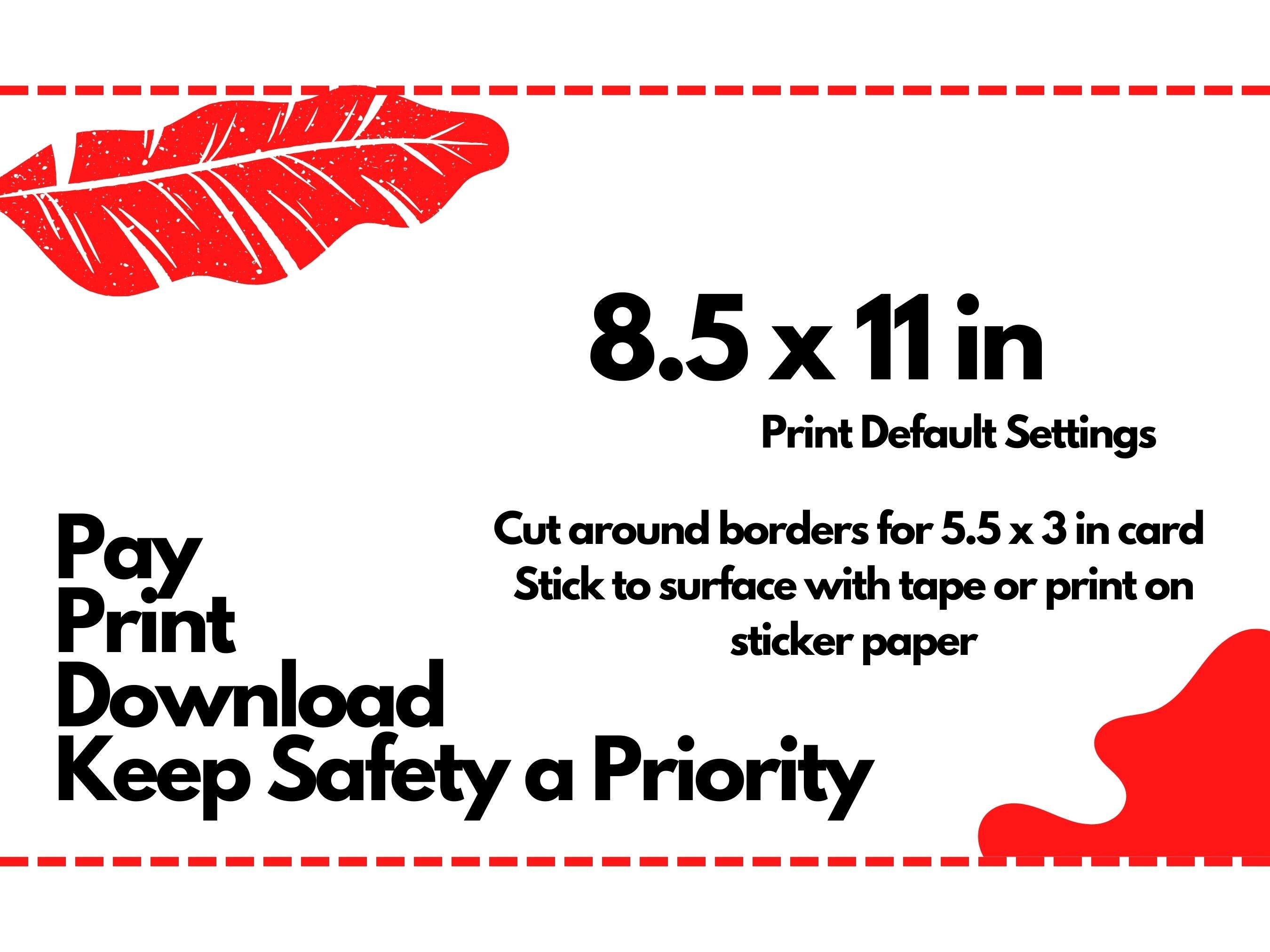 Emergency Information Printable Cards Set of 3 - Etsy