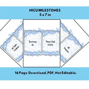 NICU Milestone Cards 5x7 Digital Download