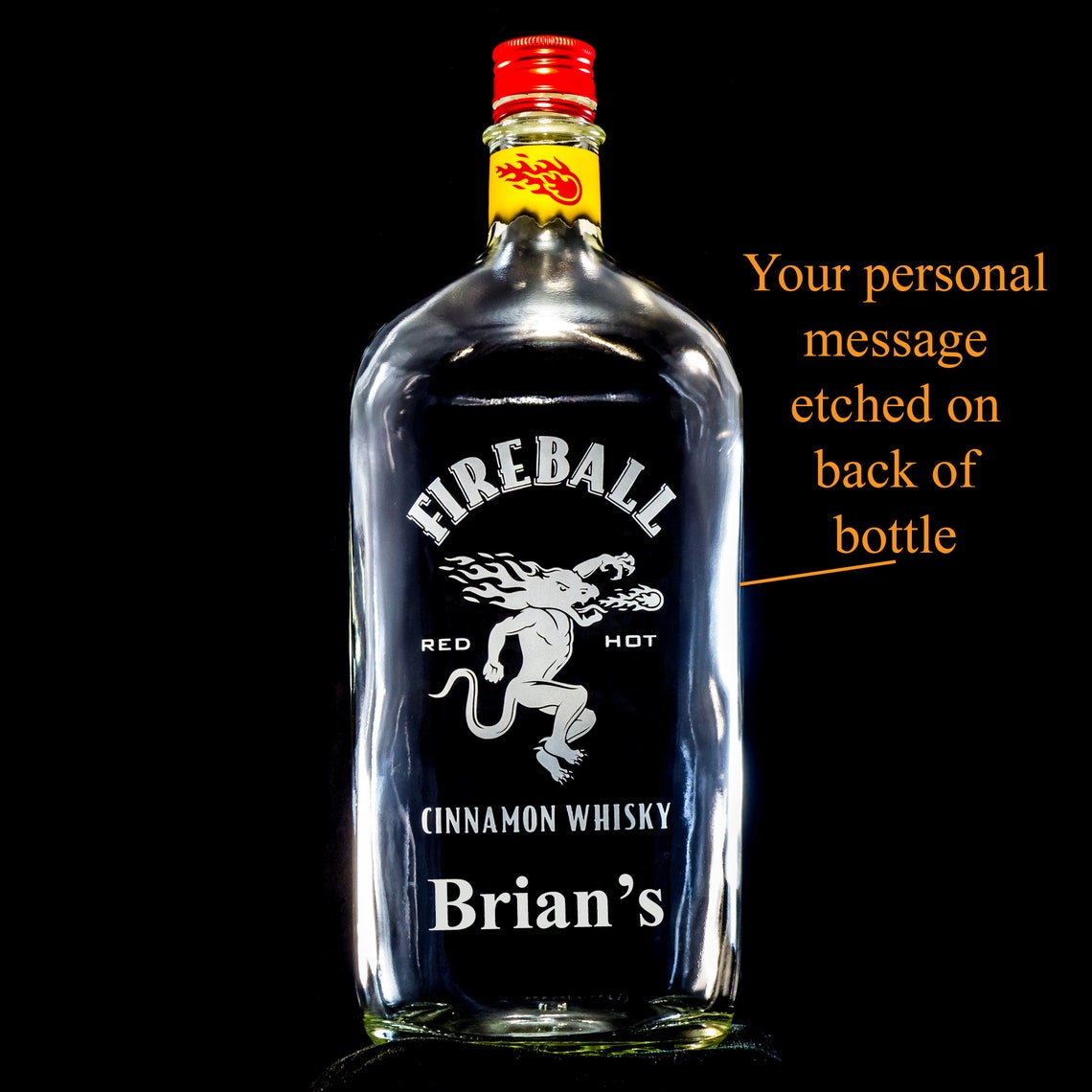 Fireball Whisky / Whiskey Custom Engraved/Etched Personalized Etsy