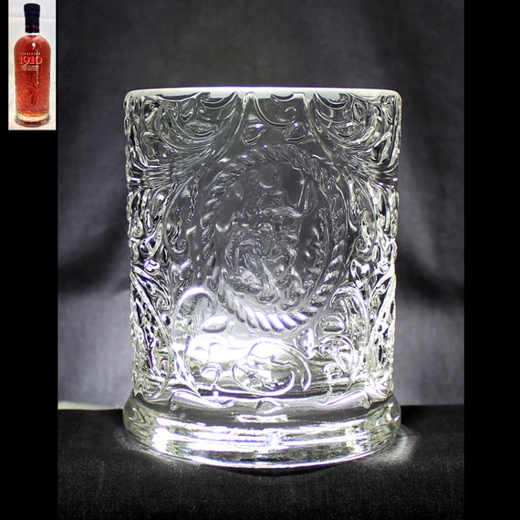 Pendleton Whiskey 1910 Premium Rocks Glass, Whisky Glasses, Cocktail Glass, Home Bar, Christmas gift, Birthday Gift, Cowboy, Bucking Horse