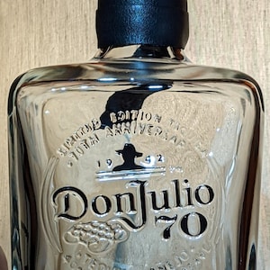Don Julio Tequila 70e anniversaire personnalisé gravé bouteille carafe (vide), cadeau mari, cadeau petit ami, cadeau père,