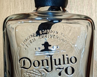 Don Julio Tequila 70th Anniversary Custom Engraved Personalized Bottle Decanter (Empty), Husband Gift, Boyfriend Gift, Father Gift,