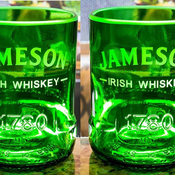 Jameson (2) Whiskey Premium Rocks Glasses (set of 2) - Custom Etched & Personalized