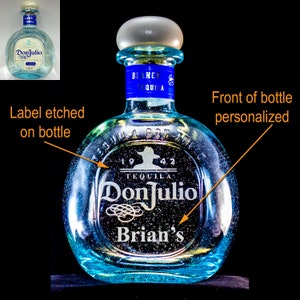 Don Julio Tequila Custom Engraved Personalized Bottle Decanter (Empty)