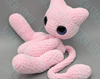 Velvet Soft Mew Ready To Ship Crochet Doll/Plush
