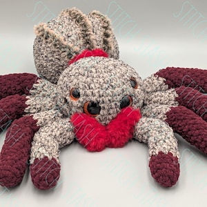 Giant Weighted Super Floppy Tarantula Ready To Ship Crochet Doll/ Plush