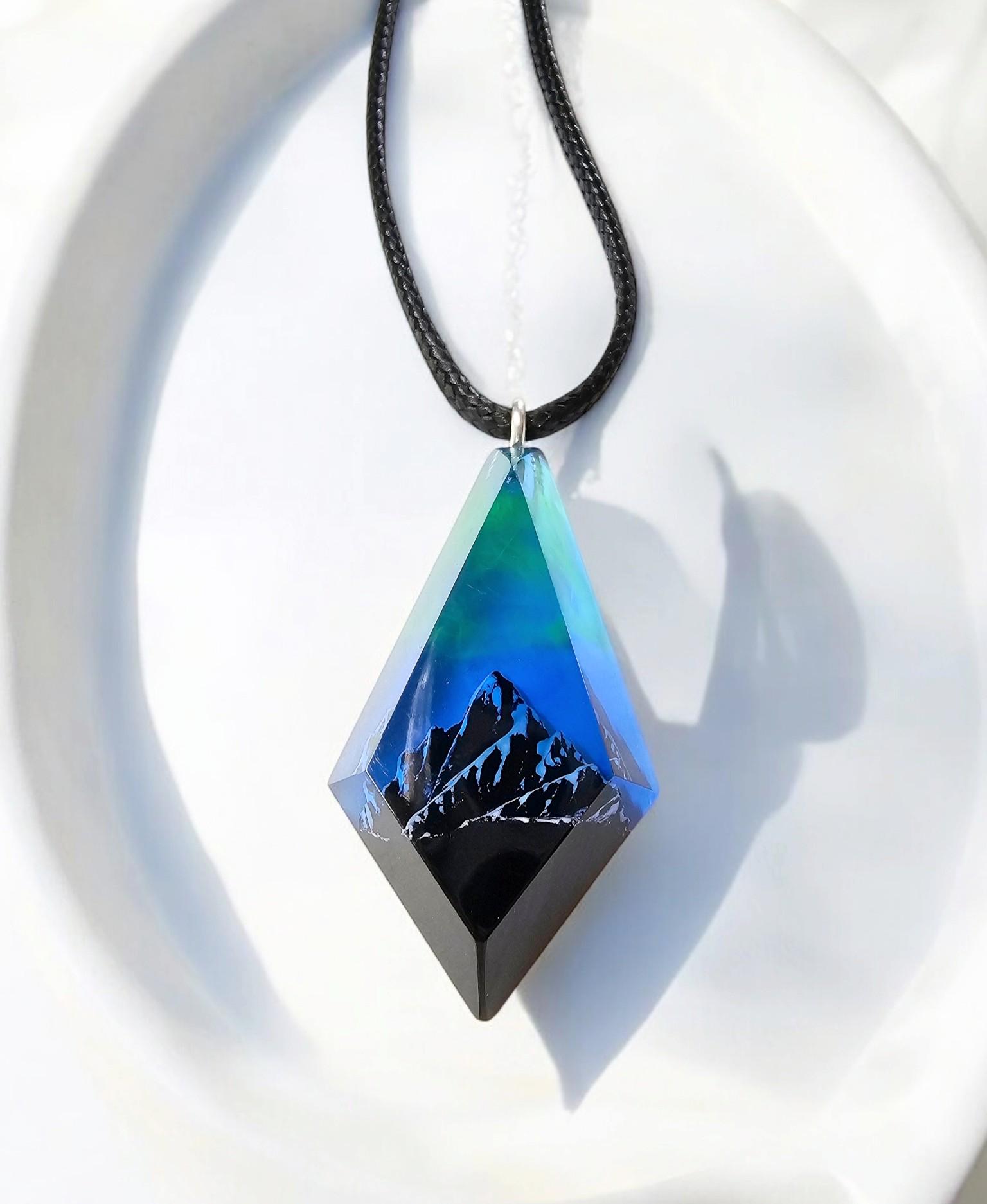 Northern Lights,unique Necklace,resin Jewelry, Birthday Gift Northern Lights,unique Necklace,resin Jewelry, Birthday Gift