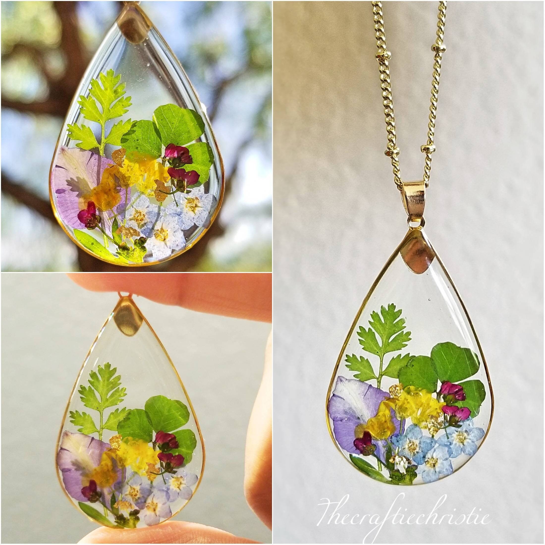 Nature Jewelry Fern Pendant Botanical Jewelry Pressed Flower Jewelry Custom Pressed Flower Necklace