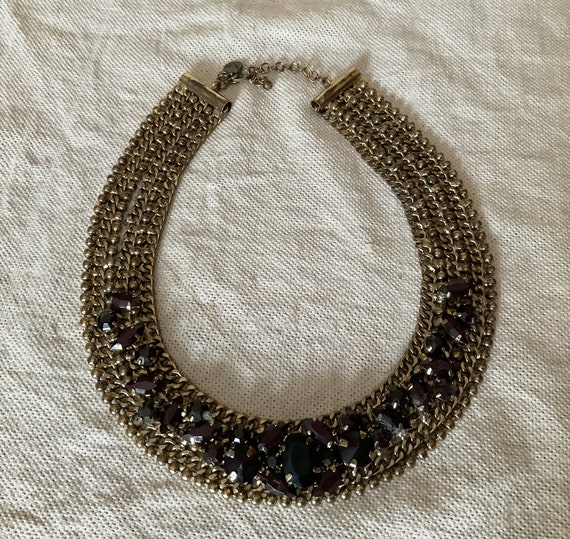 Rapsodia heavy chain collar or bib necklace with … - image 5