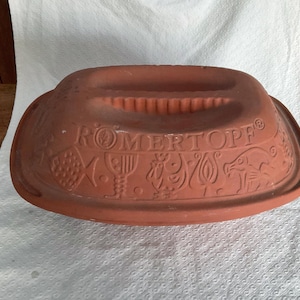Romertopf terracotta baking/roasting pan, Germany, vintage