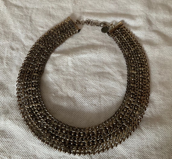 Rapsodia heavy chain collar or bib necklace with … - image 4