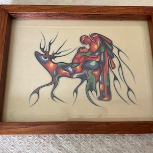 Cecil Youngfox, carte artistique Winter Travel, encadrée, non signée