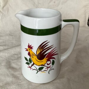 Adams pottery, hand painted Cock of the North milk jug, 1960s