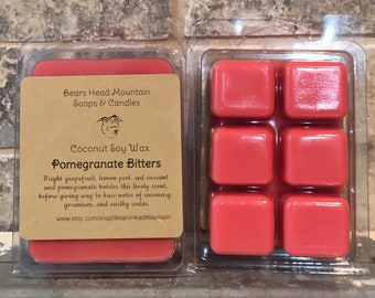 Pomegranate Bitters Wax Melt Cubes (1) 6 Cube Package