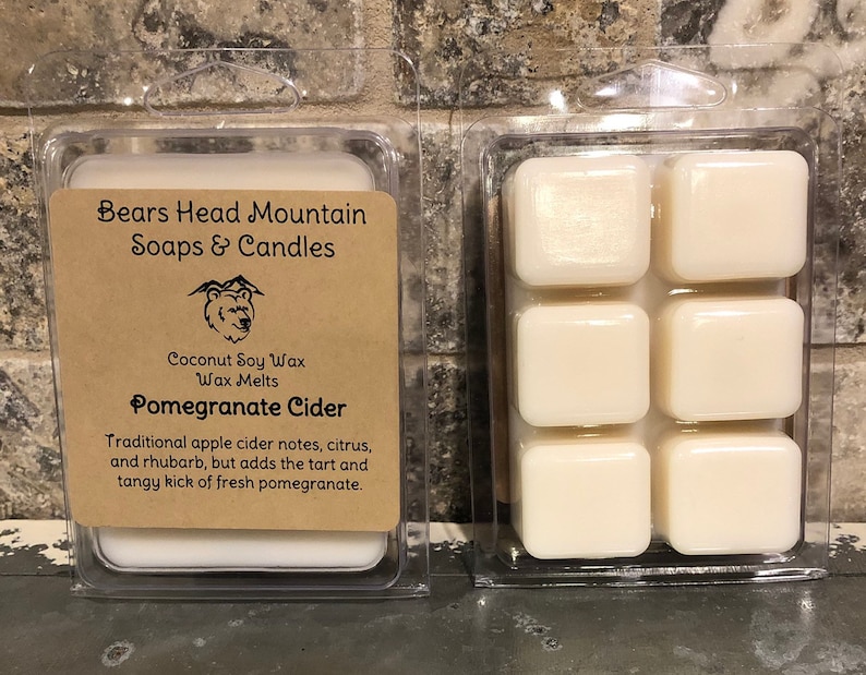 6 Cube Package Pomegranate Cider Soy Wax Melt Cubes 1