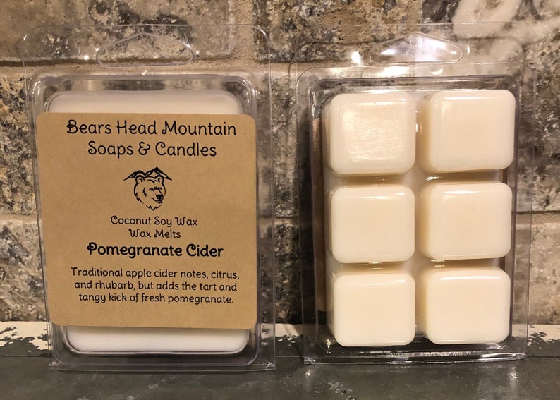 6 Cube Package Pomegranate Cider Soy Wax Melt Cubes 1