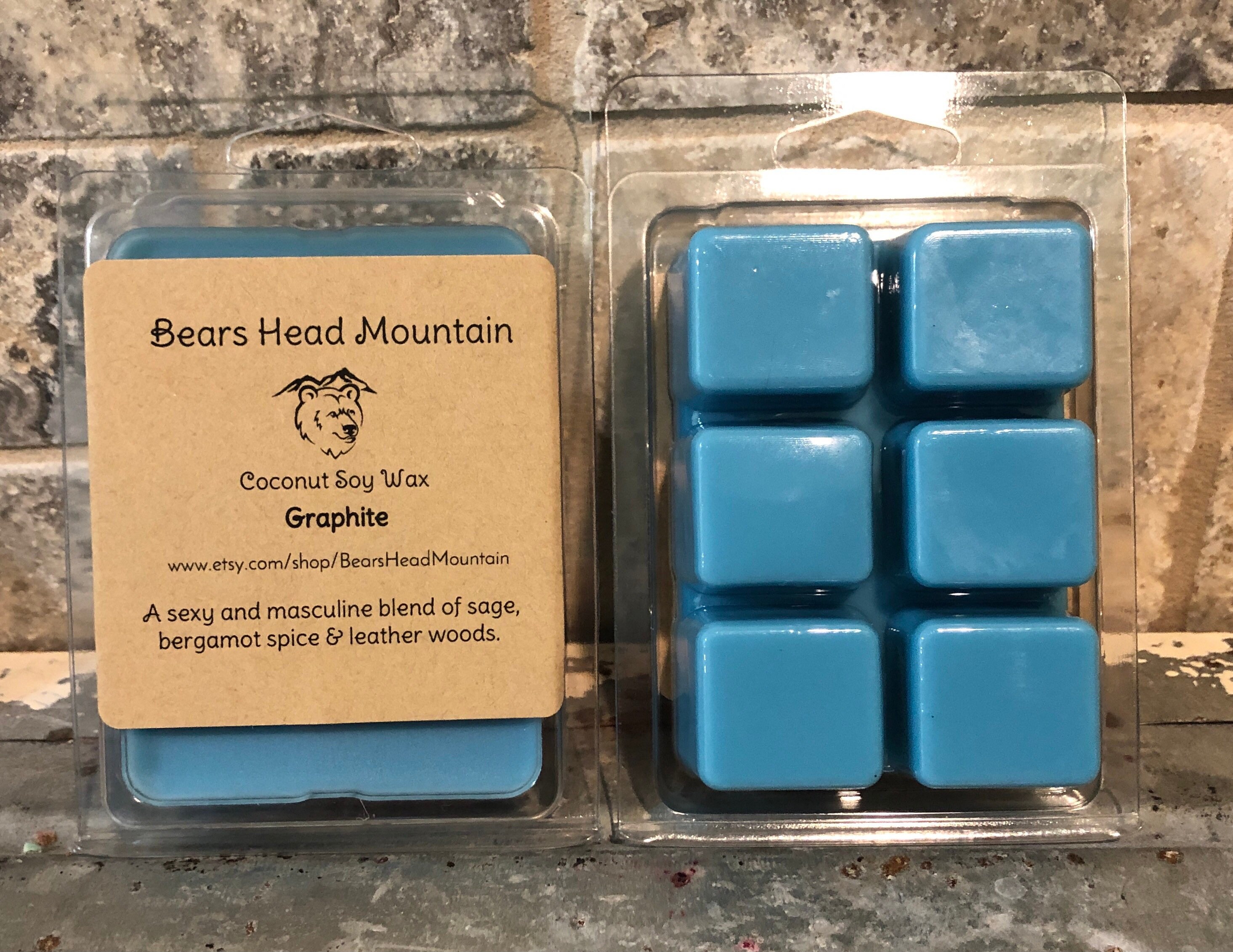 Graphite Coconut Soy Wax Melt Cubes 1 6 Cube Package Etsy UK