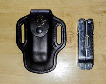 Custom Order Leather Sheath. Stamp or Logo? We will customize to your order.