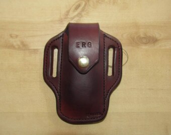 Leather Sheath handcrafted for Leatherman© Surge, custom leather case, EDC, OWB
