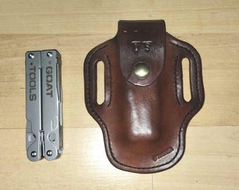 Leather Sheath for the GOAT, custom crafted Sheath, Leather goat multitool case, EDC, OWB