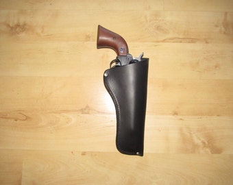 Leather Western Range Style Holster for Ruger Single 6,handcrafted from premium leather with belt loop on back for comfort, OWB