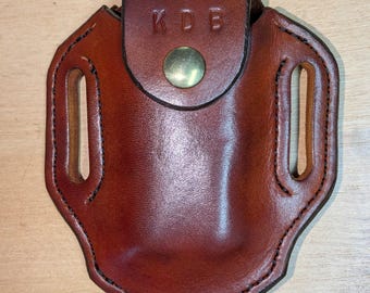 Gerber Truss Leather Sheath, Free initials, custom crafted, Gerber© Truss sheath, Leather case, leather Sheath for belt, EDC, OWB