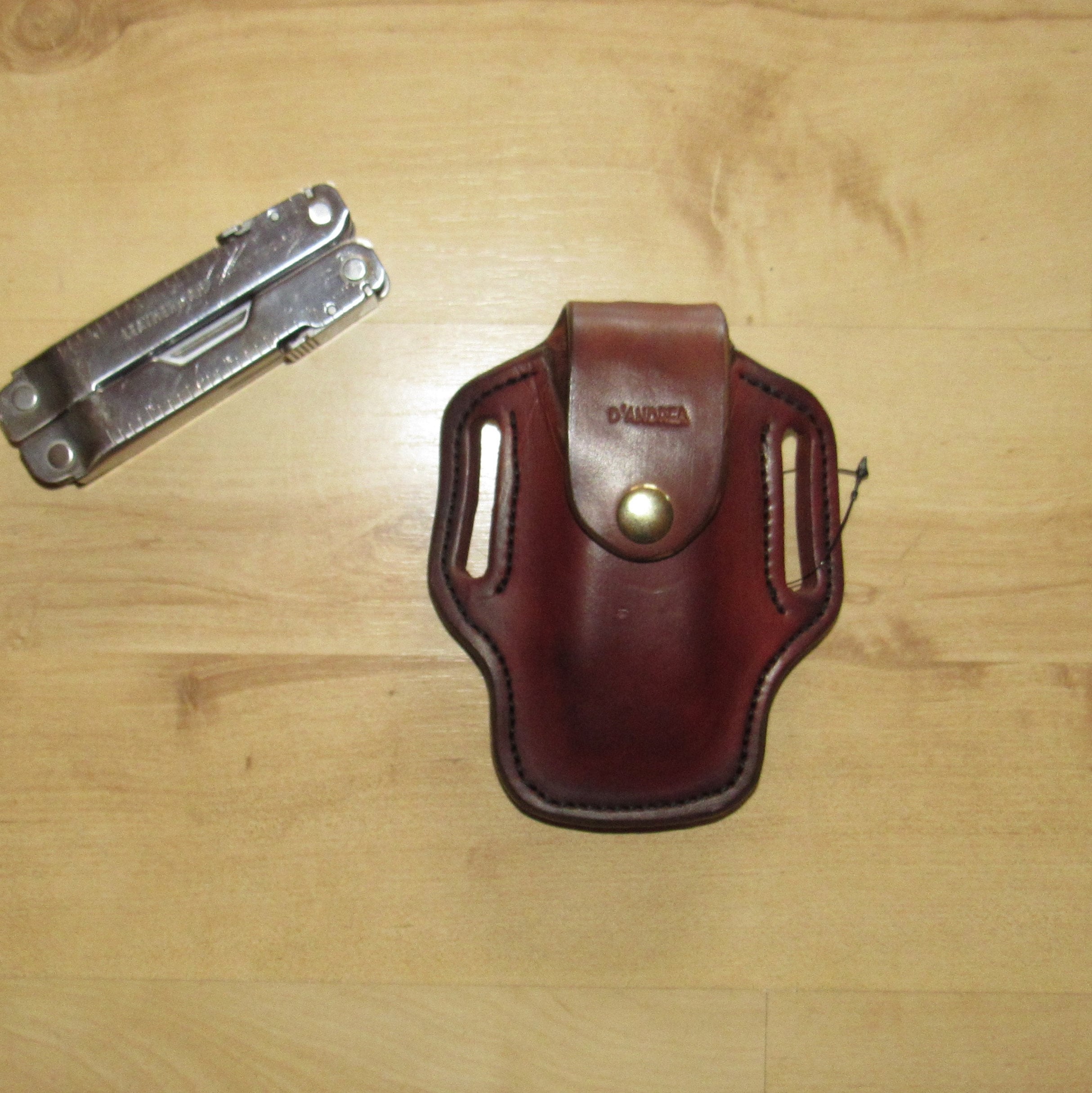 Leather Gerber sheath, custom crafted for Gerber Suspension, Gerber