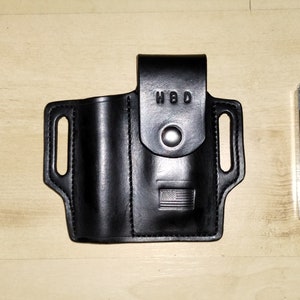 Handcrafted Leather Sheath for Leatherman Supertool & Mini Maglite