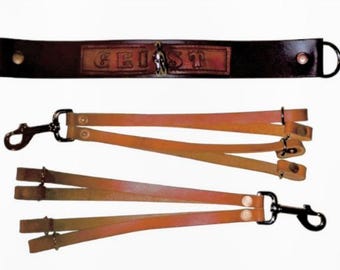 Game carrier, Duck Strap, custom crafted hunting strap, personalized leather hunting strap