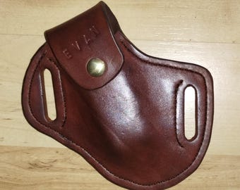 Leather Gerber sheath, custom crafted for Gerber 600, Canted Gerber sheath, custom replacement sheath, leather case, belt, EDC, OWB