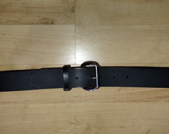 1" genuine water buffalo belt with roller buckle and handmade keeper