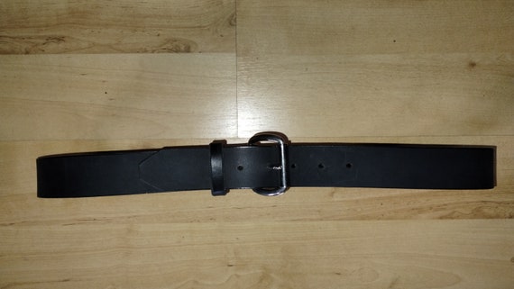 1" genuine water buffalo belt with roller buckle and handmade keeper