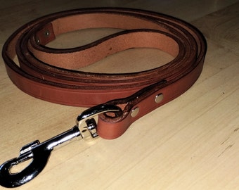 Leather Dog leash, quality handcrafted leash, handmade leash