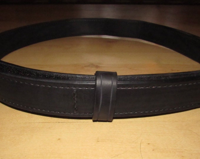 Leather Gun Range Belt and/or Instructors Carry Belt.  Handcrafted double layer of Premium Leather with Buckle,  EDC