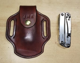 Leather Sheath for Leatherman Sidekick, Multitool, custom crafted Sheath, Leather case, EDC, OWB