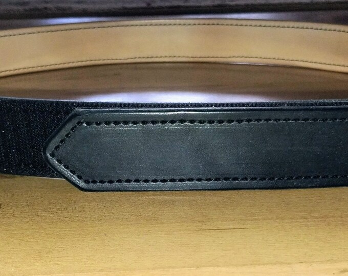 Belt, Leather No Buckle belt, leather Gun Range Belt and/or Instructors Carry Belt.  Handcrafted double layer of Premium Leather, EDC