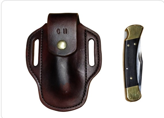 Buck 110 Leather Sheath, custom crafted sheath for Buck 110. Custom Case, Leather case, accessory for your belt, EDC, OWB