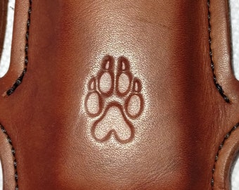 Personalize your leather order with name, Initials or Stamp. I can also personalize your Leather sheath, belt, collars and more if you mail