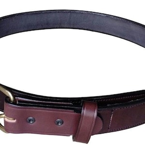 Handmade 1 1/2&quot; Leather Belt with Roller Buckle
