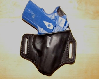 Leather Holster for 1911 Compact, custom crafted Holster from premium leather for OWB