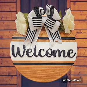 Welcome Door Sign, Front Entrance Door Wreath, Welcome Door Hanger, Housewarming Gift