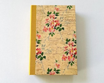 Blank Vintage Style Junk Journal: Fabric Spine, Tea-Dyed Paper