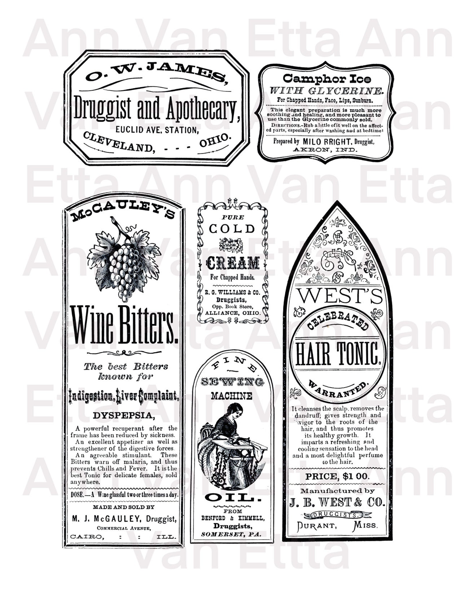 Vintage apothecary labels printable medicinal labels digital | Etsy